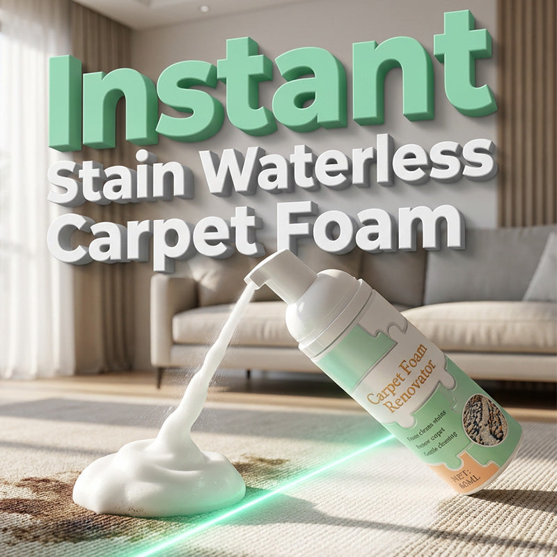 Last Day Special Price ! Buy 1 Get 1 Free Waterless Carpet Foam Stain Remover with Towel